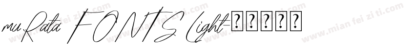 muRata FONTS Light字体转换